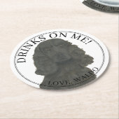 Gepersonaliseerde Black Cocker Spaniel Hond bruilo Ronde Kartonnen Onderzetter (Gebogen)