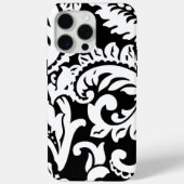 Gepersonaliseerde  Black Damask Case-Mate iPhone Case (Achterkant)
