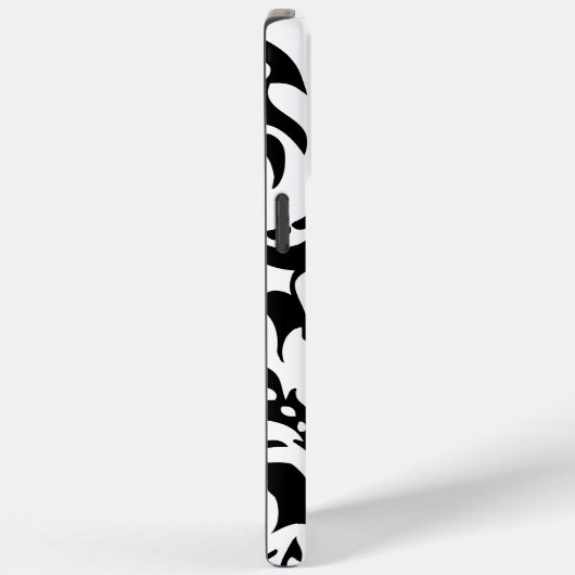 Gepersonaliseerde  Black Damask Case-Mate iPhone Case (Achterkant / Rechts)