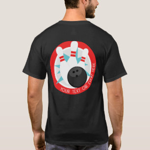 Gepersonaliseerde Black Event Bowling Shirt