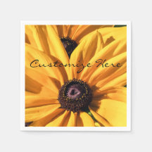 Gepersonaliseerde Black Eyed Susan Papier servet