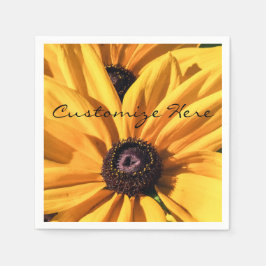 Gepersonaliseerde Black Eyed Susan Papier servet