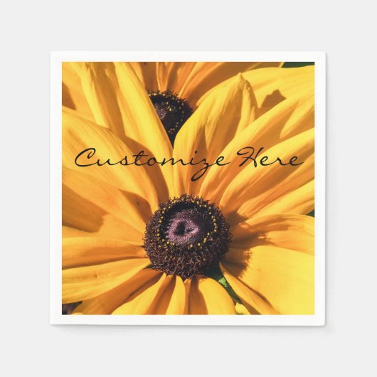 Gepersonaliseerde Black Eyed Susan Papier servet (Voorkant)