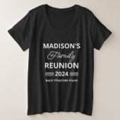 Gepersonaliseerde Black Family Reunion 2024 Matchi Grote Maat T-shirt (Design voorkant)