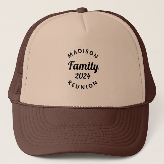Gepersonaliseerde Black Family Reunion 2024 Matchi Trucker Pet (Voorkant)