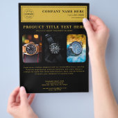 Gepersonaliseerde Black Flyer voor productpromotie (Hand)