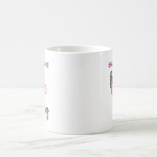 Gepersonaliseerde Black Fuchsia Hot Chocolate Mok (Center)