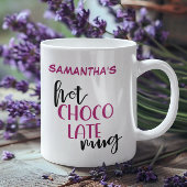 Gepersonaliseerde Black Fuchsia Hot Chocolate Mok