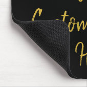 Gepersonaliseerde Black Gold Boss verjaardagscadea Muismat (Hoek)