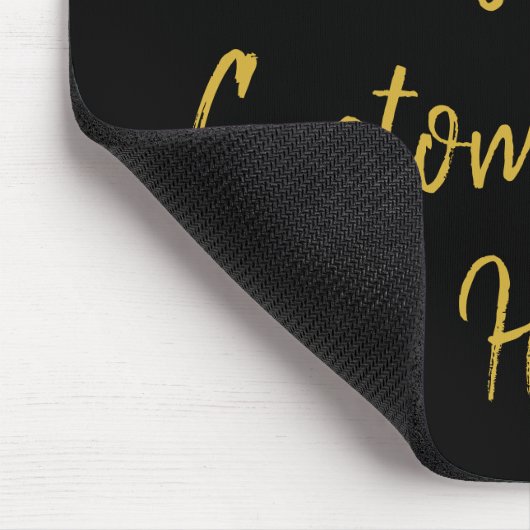 Gepersonaliseerde Black Gold Boss verjaardagscadea Muismat (Hoek)