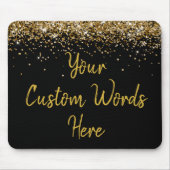 Gepersonaliseerde Black Gold Boss verjaardagscadea Muismat (Voorkant)