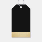 Gepersonaliseerde Black Gold DANK U VOOR HET KOMEN Cadeaulabel (Achterkant)