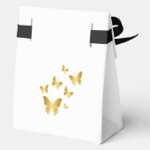 Gepersonaliseerde Black & Gold Floral Jubileum Par Bedankdoosjes (Achterkant)