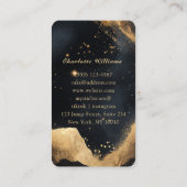Gepersonaliseerde Black & Gold Galaxy Visitekaartje (Achterkant)