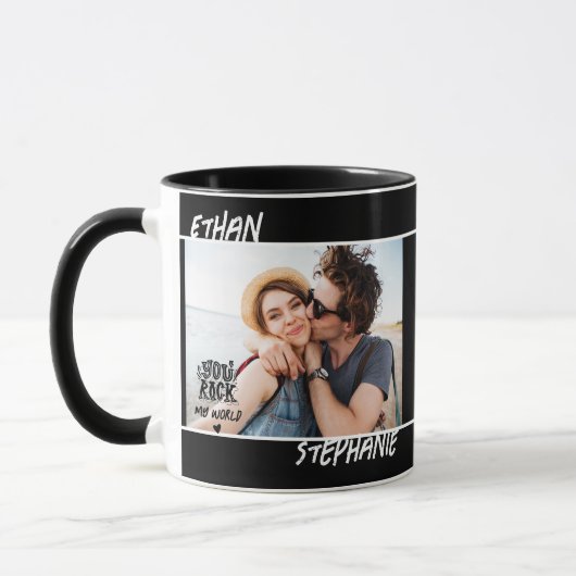 Gepersonaliseerde Black Grunge You Rock My World F Mok (Links)