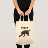 Gepersonaliseerde Black Labrador Friendly Tote Bag (Voorkant (product))