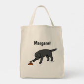 Gepersonaliseerde Black Labrador Friendly Tote Bag (Achterkant)