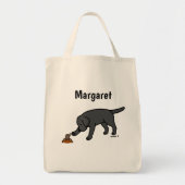 Gepersonaliseerde Black Labrador Friendly Tote Bag (Voorkant)