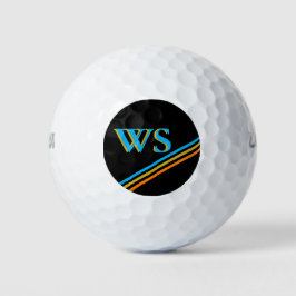 Gepersonaliseerde Black Leather Golf Head Hoesje Golfballen