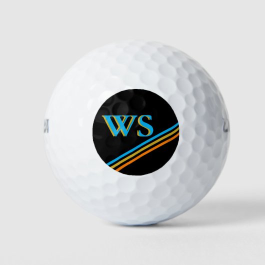 Gepersonaliseerde Black Leather Golf Head Hoesje Golfballen (Voorkant)