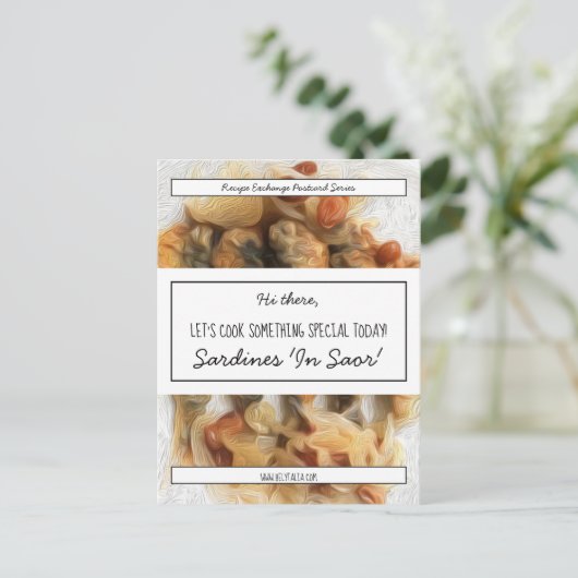 Gepersonaliseerde Black Script White Recept Swap Briefkaart (Staand voorkant)