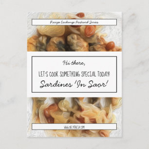 Gepersonaliseerde Black Script White Recept Swap Briefkaart