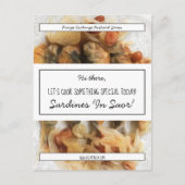 Gepersonaliseerde Black Script White Recept Swap Briefkaart (Voorkant)