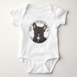 Gepersonaliseerde Black & Tan Tricolor Franse Bull Romper