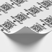 Gepersonaliseerde Black White Grunge You Rock My W Cadeaupapier (Hoek)