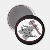 Gepersonaliseerde Blacksmith Magneet (Voorkant / Achterkant)