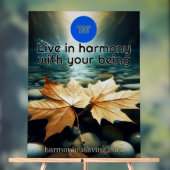 Gepersonaliseerde bladeren op een stroom acryl bord (Neutraal)