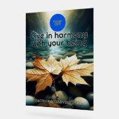 Gepersonaliseerde bladeren op een stroom acryl bord (Hoek)