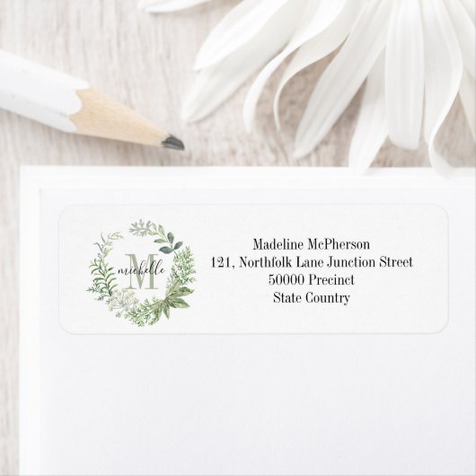 Gepersonaliseerde bladeren van het groene bos van etiket (Insitu)