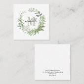 Gepersonaliseerde bladeren van het groene bos van  vierkante visitekaartje (Voorkant / Achterkant)