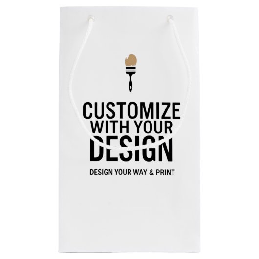 Gepersonaliseerde Blanco Bedrijf Merk Custom Klein Cadeauzakje (Achterkant)