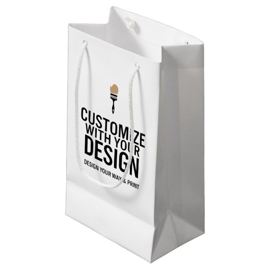 Gepersonaliseerde Blanco Bedrijf Merk Custom Klein Cadeauzakje (Voorkant Gekanteld)