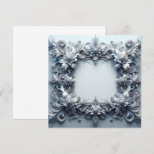 Gepersonaliseerde blanco Kaart Sjabloon - Silver G (Voorkant / Achterkant)