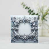 Gepersonaliseerde blanco Kaart Sjabloon - Silver G (Staand voorkant)