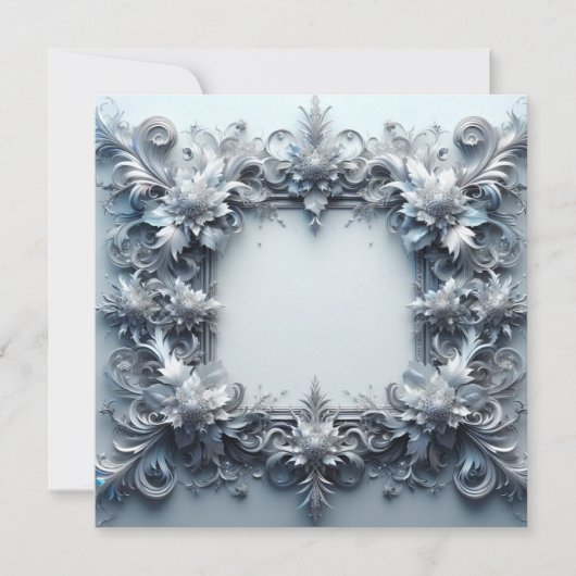 Gepersonaliseerde blanco Kaart Sjabloon - Silver G (Voorkant)