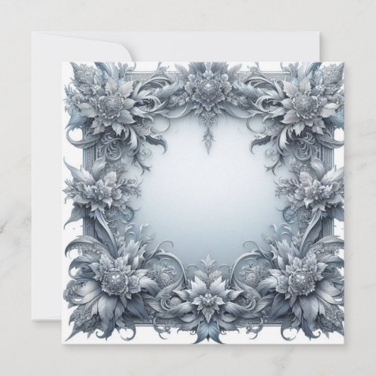 Gepersonaliseerde blanco Kaart Sjabloon - Silver G (Voorkant)