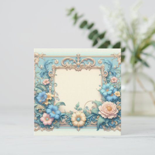 Gepersonaliseerde blanco Kaart Sjabloon - Uitnodig (Staand voorkant)