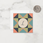 Gepersonaliseerde blanco schuur quilt notitiekaartje (Voorkant / Achterkant in situ)