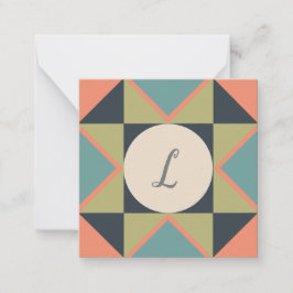 Gepersonaliseerde blanco schuur quilt notitiekaartje