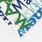 Gepersonaliseerde blauw/groen aangepaste naam Coll Fleece Deken (Hoek)