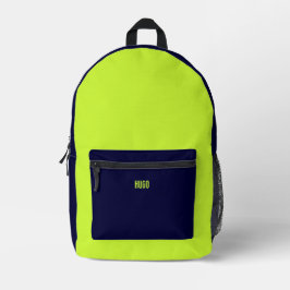 Gepersonaliseerde blauw-groen bedrukte rugzak