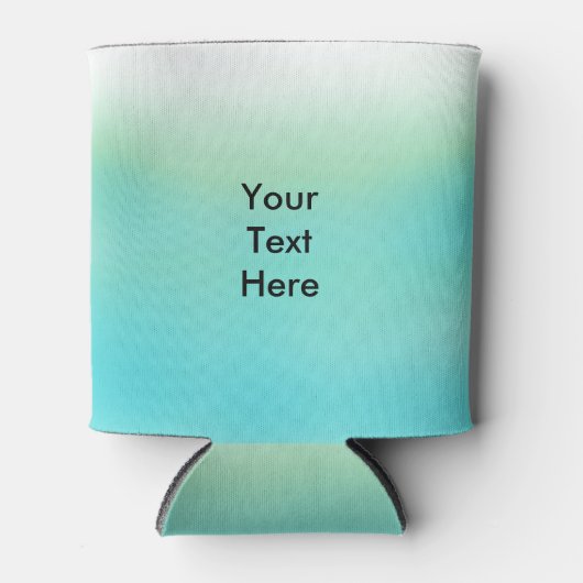 Gepersonaliseerde Blauw Groen Ombre Fade Koelbox Blikjeskoeler (Voorkant)