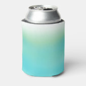 Gepersonaliseerde Blauw Groen Ombre Fade Koelbox Blikjeskoeler (Blikje Achterkant)