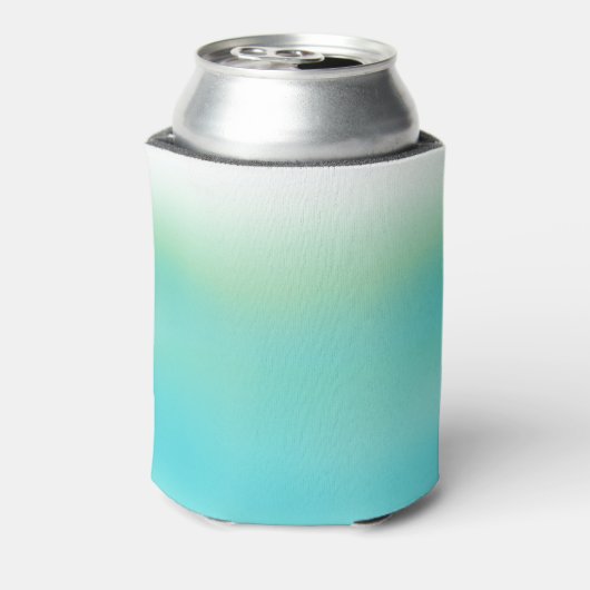 Gepersonaliseerde Blauw Groen Ombre Fade Koelbox Blikjeskoeler (Blikje Achterkant)