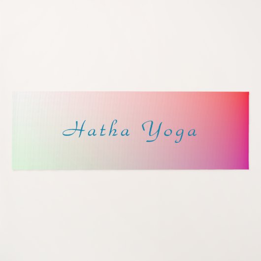 Gepersonaliseerde Blauw Groen Roze Rode Kleuren Re Yogamat (Voorkant (horizontaal))