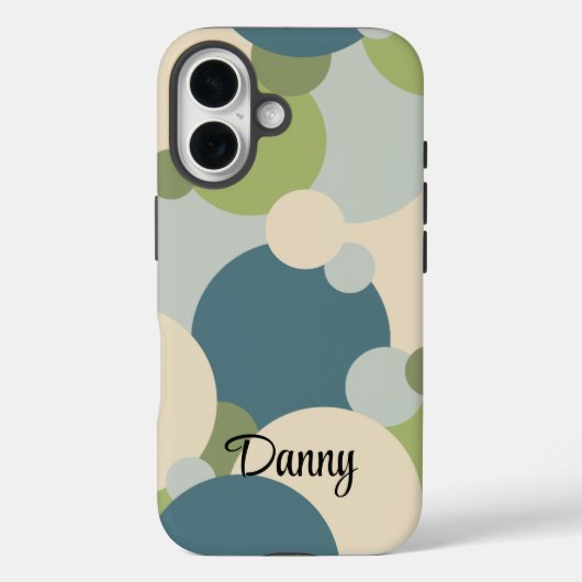 Gepersonaliseerde blauw-groene moleculen iPhone ca Case-Mate iPhone Case (Achterkant)